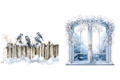 Classic Winter Clipart Bundle, Set of 20 Png Bundle Product Image 5