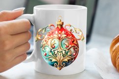 Beautiful Christmas Watercolor Clipart, Beautiful Christmas Product Image 5