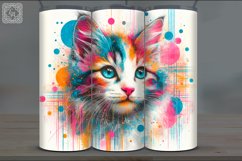 4 Cat Tumbler Sublimation, 20 oz Tumbler Wrap Product Image 2