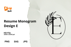 Resume Monogram Design Product Image 1