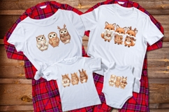 Christmas Baby Woodland Watercolor Animals Clipart Product Image 5