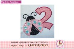 Ladybug applique Numbers design machine embroidery 1481B Product Image 6