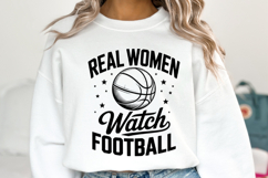 Real Women watch Football Svg | Game Day Svg | Shirt Svg Product Image 5