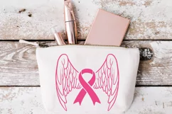 Cancer ribbon svg, Angel svg, Peace love cure svg Product Image 4