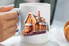 Watercolor Santa Claus Sublimation Clipart, Santa PNG Product Image 5