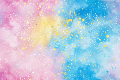 Pastel Watercolor Splash Background with Soft Gold Dots Product Image 1