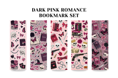 Dark Romance Bookmark Set,Gothic Pink Roses &amp; Skulls Book Product Image 5
