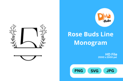 Rose Buds Line Monogram Product Image 1
