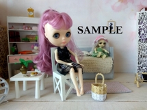 Miniature wicker basket photography diorama BJD dollhouse Product Image 5