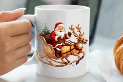 Christmas Sleigh Sublimation Clipart, Christmas PNG Product Image 5