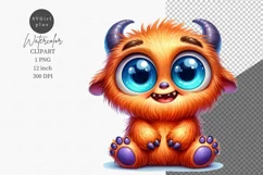 Monster clipart, Nursery clipart, Cute clipart Product Image 1