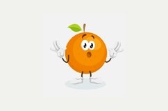 Orange Logo mascot surprise pose Product Image 1