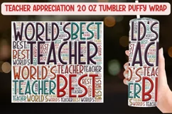 "World's Best Teacher 20oz Tumbler with 3D Puffy Design"