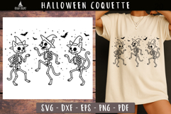 Witchy Skeleton Cats Dancing Skeletons SVG Product Image 1