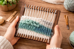 Square weaving loom 8 inch size digital file craft knitting Product Image 5