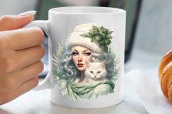 Cozy Green christmas Clipart Sublimation, Christmas PNG Product Image 5