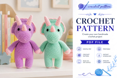 Triceratops Amigurumi Crochet Pattern PDF Product Image 4