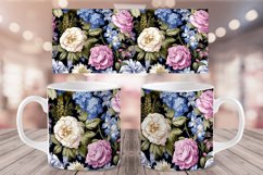 Vintage Flowers Mug Sublimation | Coffee Cup Wrap Bundle Product Image 6