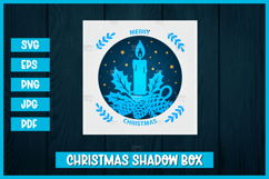 10 Christmas 3d paper cuts SVG I Christmas scene shadow box Product Image 6