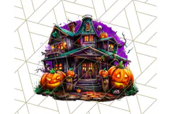 Haunted Houses Clipart PNG, Spooky Halloween Homes Product Image 5