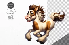 Whimsical clipart, Whimsical horse clipart, Farm animals Product Image 1