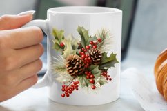 Winter Christmas Greenery Clipart, Christmas Greenery Clipar Product Image 5
