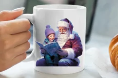 Christmas Purple Santa Claus Sublimation, Christmas PNG Product Image 5