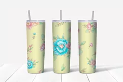 Unicorns sublimation design. Skinny tumbler wrap design. Product Image 5