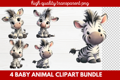 Baby Animal Clipart | Cute Nursery Wildlife PNG Illustration Product Image 1