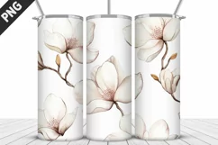 Flowers Tumbler Wrap | Sublimation Design | Tumble PNG Product Image 2