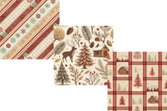 Cabin Winter Seamless Pattern Papers, Cute Winter Pattern Product Image 5