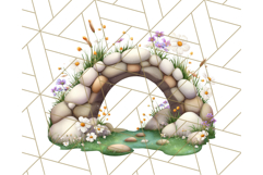 Princess Castle Clipart PNG, Enchanted Garden Artwork Product Image 5