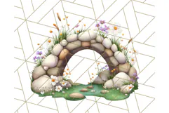 Princess Castle Clipart PNG, Enchanted Garden Artwork Product Image 5