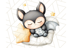 Sleeping Baby Animals PNG, Cozy Pajama Bedtime Clipart Png Product Image 5