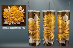 SunFlower 3D Tumbler Wrap Sublimation PNG|3D Tumbler Wrap Su Product Image 5