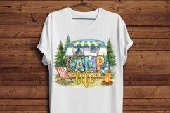 Camp Life PNG - Retro Camper Sublimation - Leopard Print Product Image 5