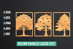 Tree Wall Art SVG - Tree Templates Cut Files Product Image 1