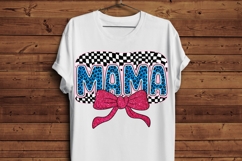 Checkered Background Retro Mom Product Image 4