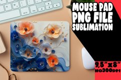 Marble and Flower 3D Pattern Mouse Pad for Sublimation Product Image 1