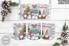 Merry Christmas Mug Wrap - Christmas Mug Sublimation Product Image 1