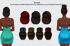African American Hairstyles clipart PNG digital download Product Image 4