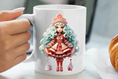 Christmas Little Girl Clipart Sublimation, Christmas PNG Product Image 5