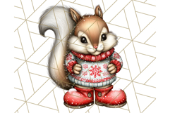 Christmas Animal Clipart, Festive Animals in Holiday Outfits Product Image 5