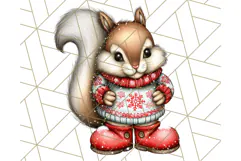 Christmas Animal Clipart, Festive Animals in Holiday Outfits Product Image 5