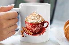 Christmas Cake Clipart, Christmas Cappuccino Clipart Product Image 5