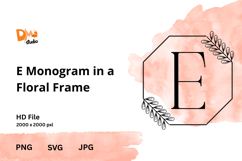Monogram in a Floral Frame Product Image 1