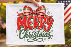 Coquette Merry Christmas Sublimation Design,Merry Christmas Product Image 1
