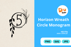 Horizon Wreath Circle Monogram Product Image 1