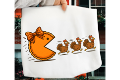 Funny Pumpkin Pie Thanksgiving Fall PNG, Pumpkin Pie Chasing Product Image 2