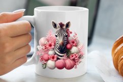 Cute Pink Christmas Animals Clipart Sublimation Product Image 5